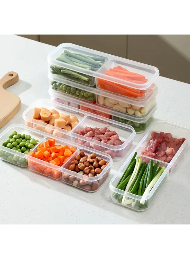 Transparent 3 Grids Food Storage Container Reusable Refrigerator Organizer - Image 2